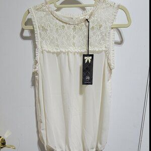 Vintage NWT Lace Sheer Blouse